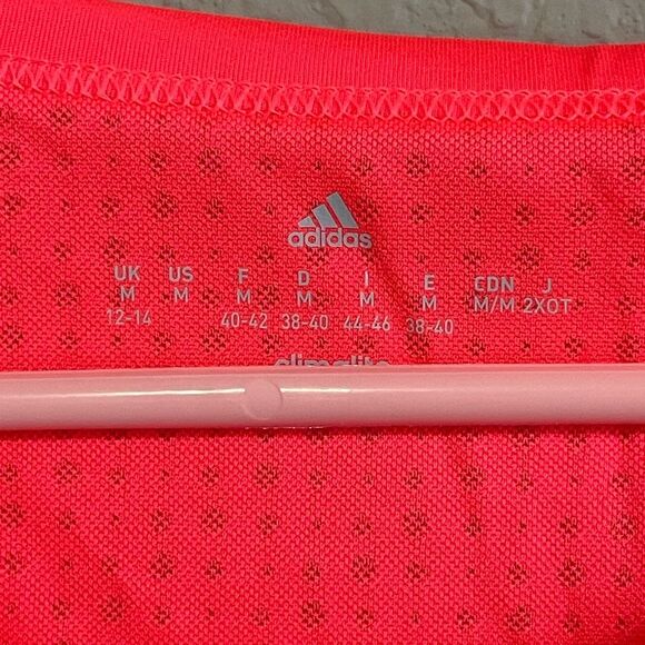 NWT Adidas ClimaLite Top neon coral size medium womens shirt - Picture 5 of 5